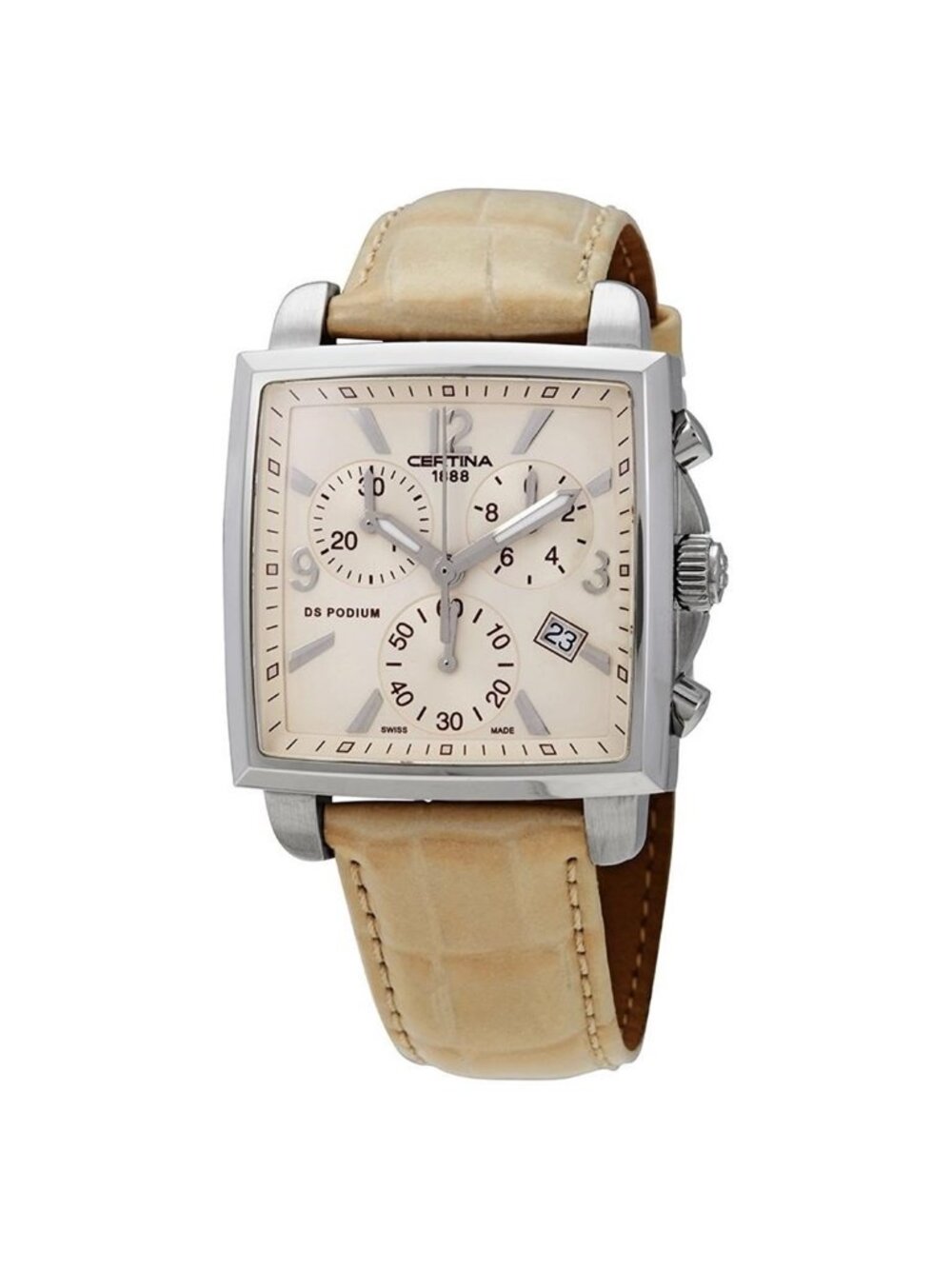 NWT Certina DS Podium Chronograph Ivory Dial Ladies Watch